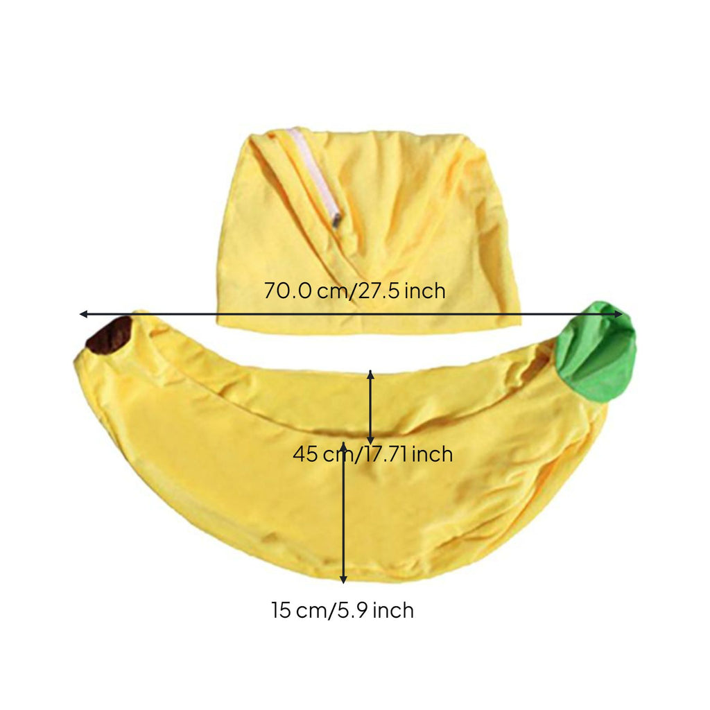 Banana Pet Bed, Cozy Plush, Removable Cover, All Seasons