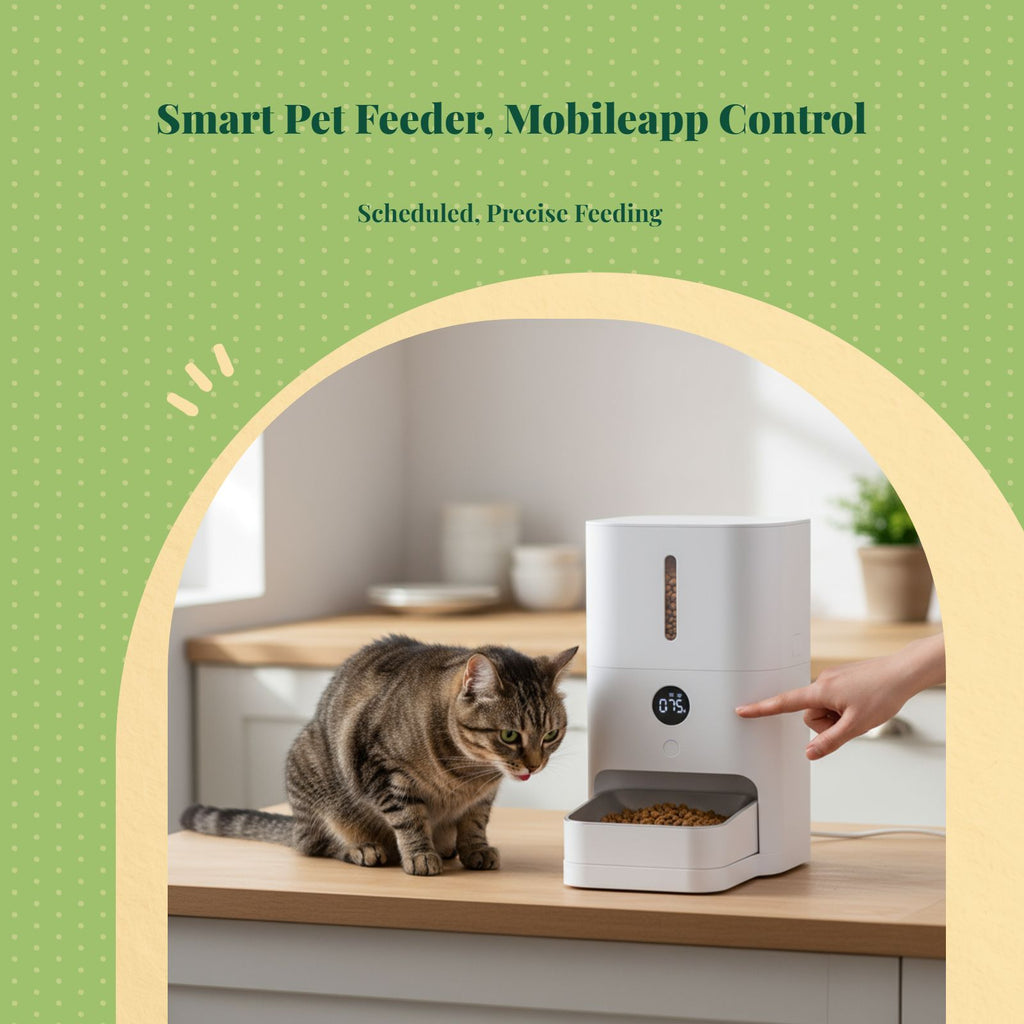 App-controlled auto pet feeder