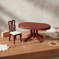 1:12 Dollhouse Table and Chairs Realistic Wooden Dollhouse Dining Room Set 1:12 Scale Dining desk
