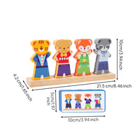 Wooden Educational Creature Dress-up Toy Natural Wood Finish