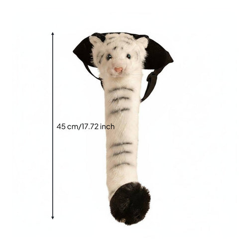 2 Pieces White Tiger Stuffed Decorative Tiger Tail Stuffed Gift Suggestion