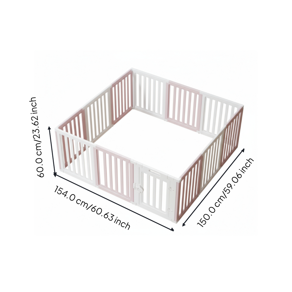Expandable dog playpen, easy setup