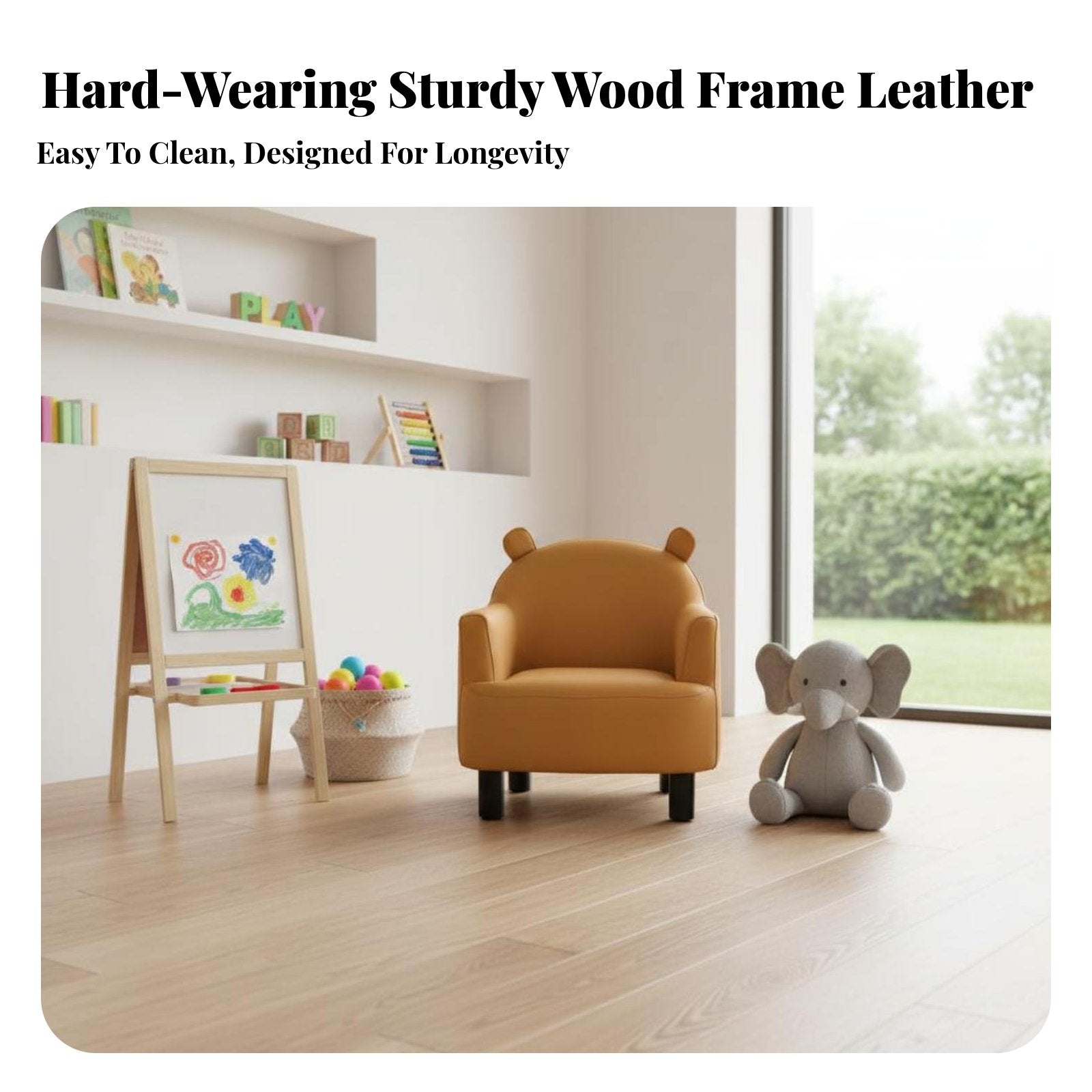 High-Density Foam Creature Ear Reading Chair Easy to Clean children's Furniture Stain-Resistant Toddler Armchair Ergonomic Design for Toddlers, Kids, Parents, Playroom, Nursery, Bedroom, Living Room