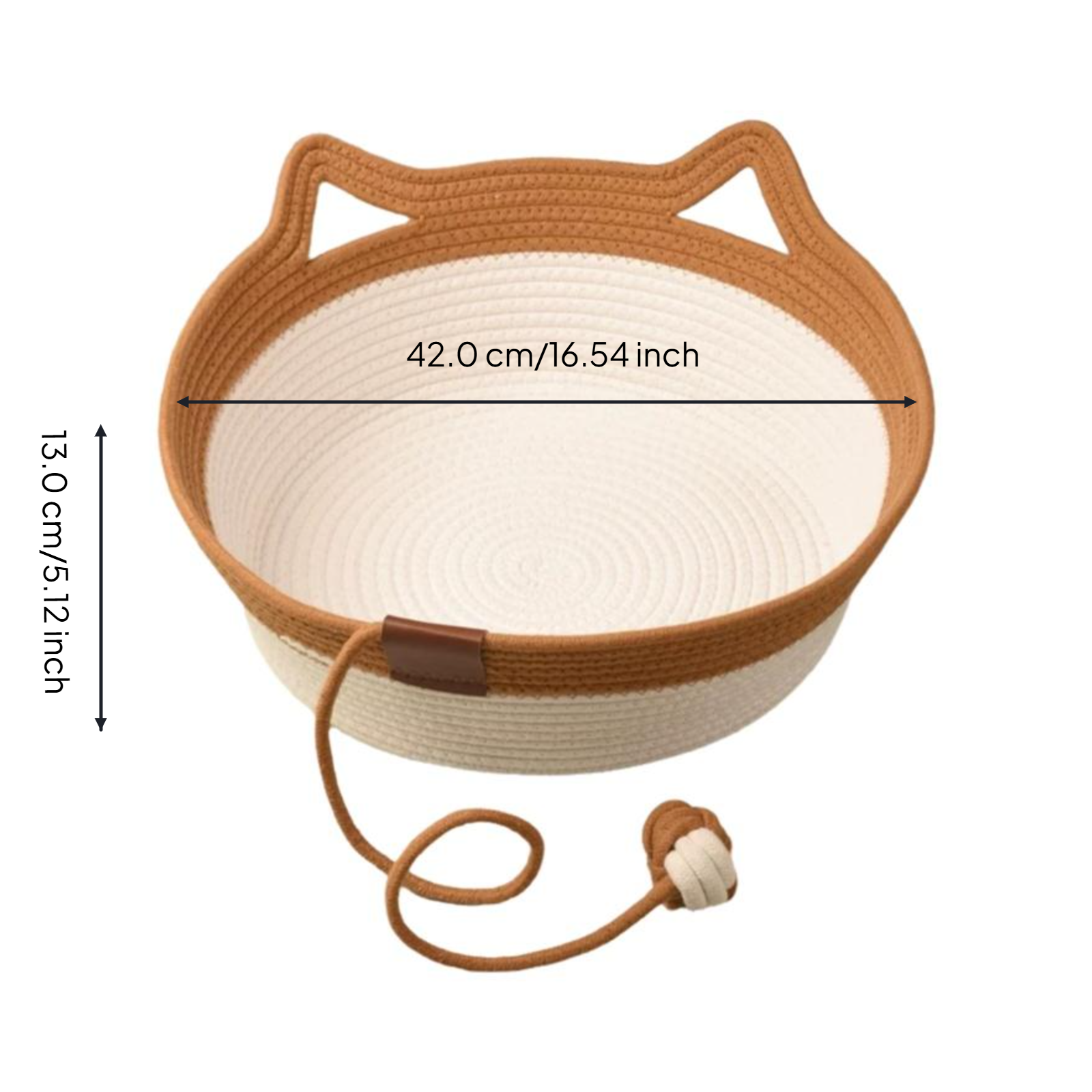 Hand-Woven Rattan Cat Bed, Indoor, Breathable, All Seasons