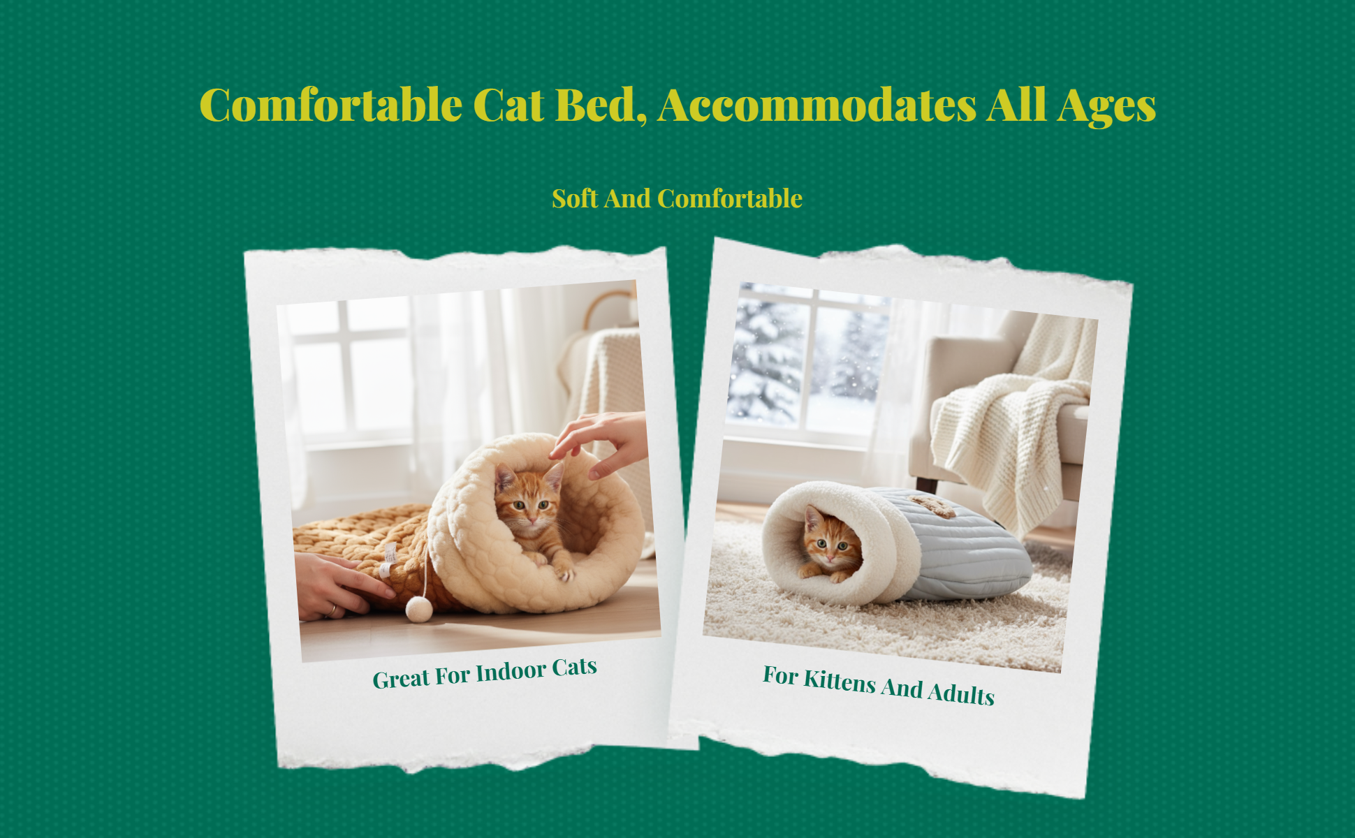 Cat Cave Bed Cozy Indoor Sanctuary Warm Winter Sleeping Bag