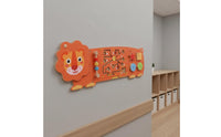 Wood Wall Activity Board Simple to Install Wall-Mounted Educational Board Interactive for Kids, Kindergarten