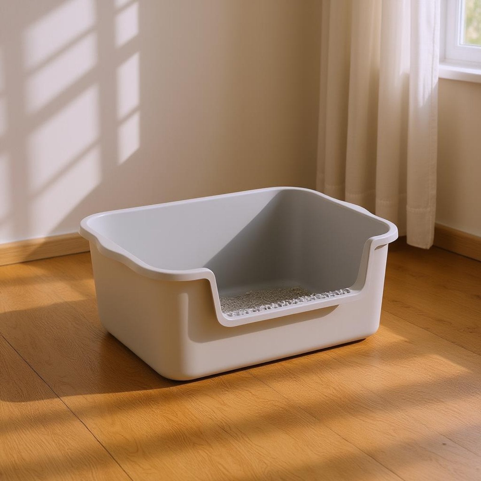 accessibleTop Litter Box Easy Clean High-Sided Litter Box Included