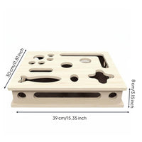 Interactive Feline Maze Toy Solid Wood Construction Pet Supply for Indoor