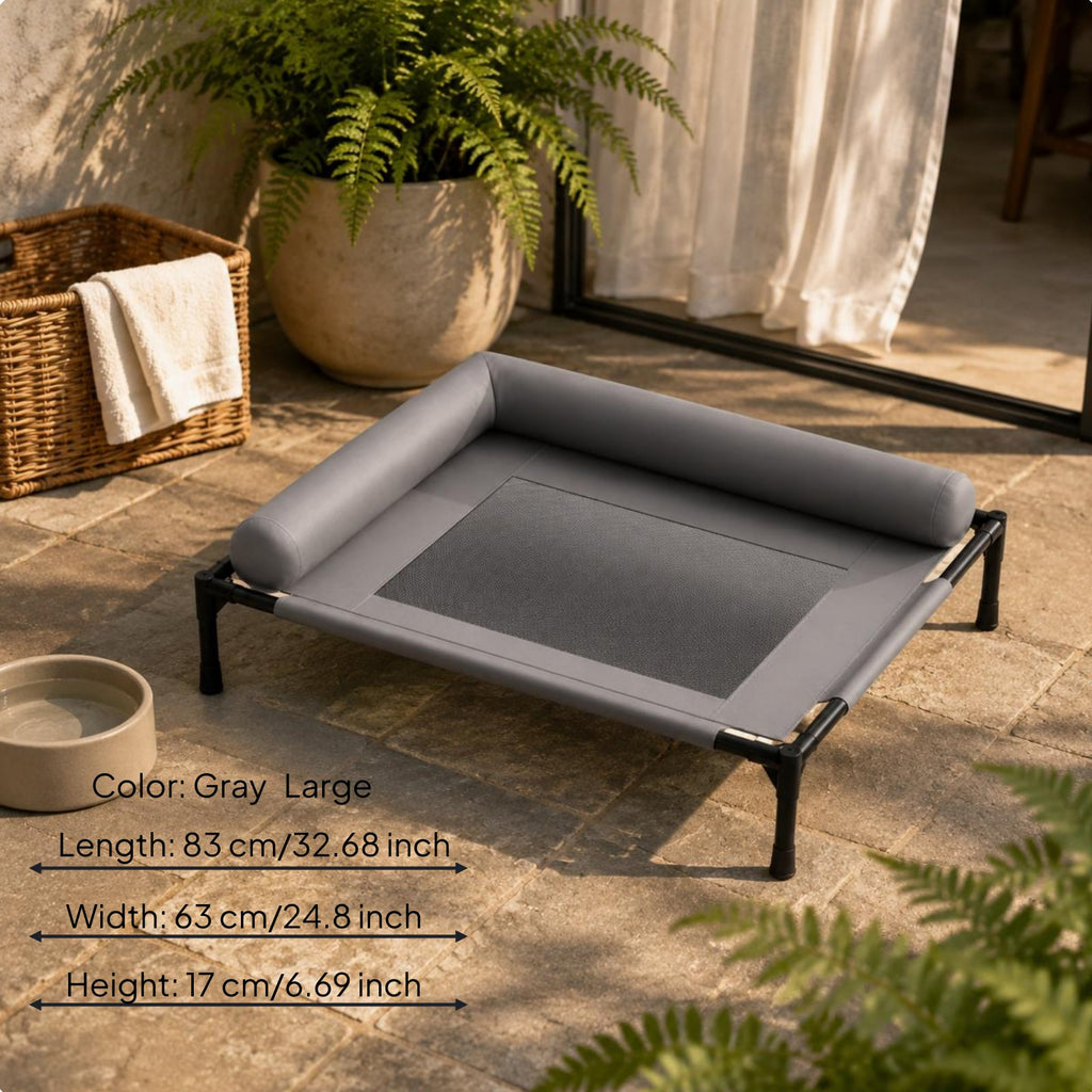 Breathable Dog Cot Cooling Elevated Dog Bed Easy to Clean for Hot Weather, Cats