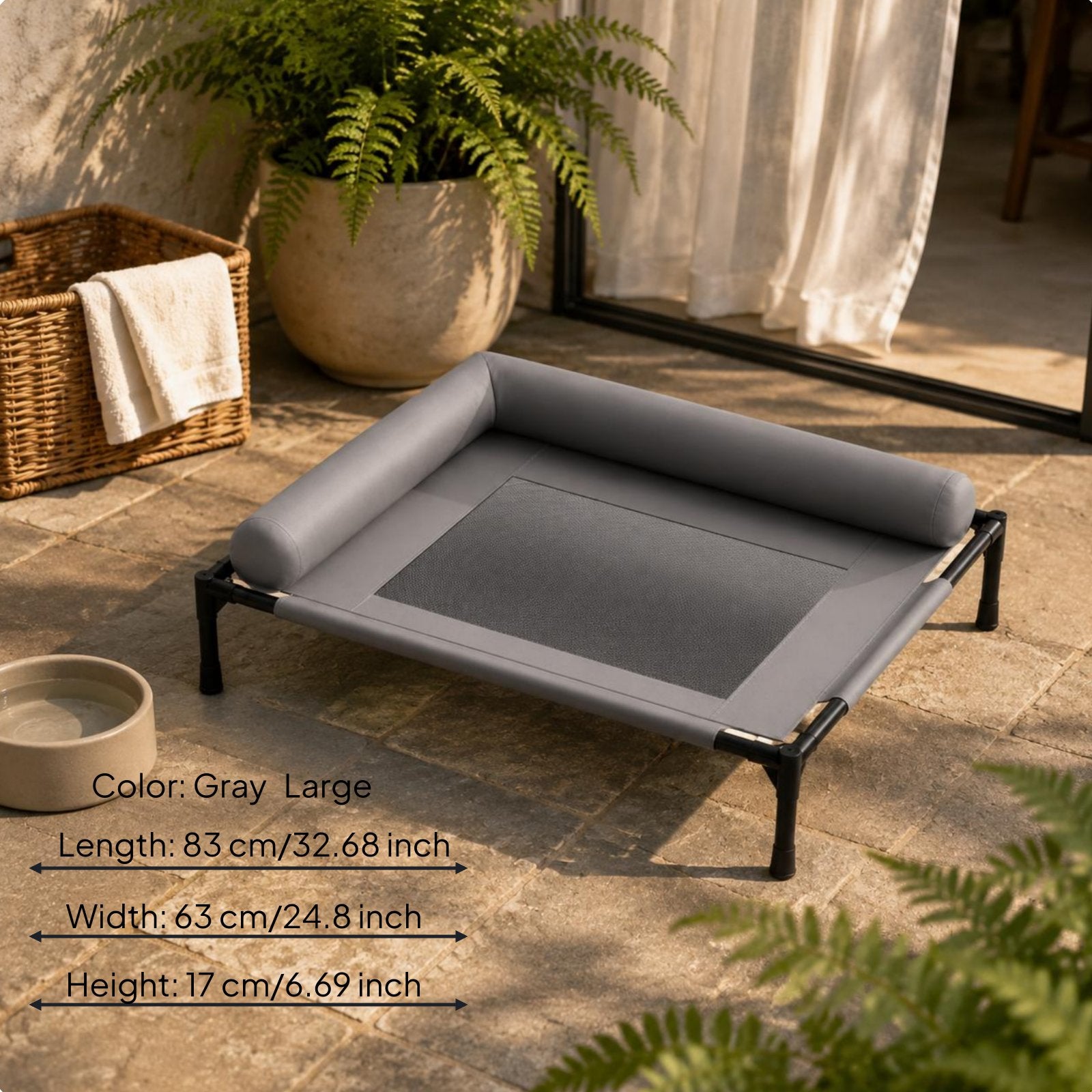 Breathable Dog Cot Cooling Elevated Dog Bed Easy to Clean for Hot Weather, Cats