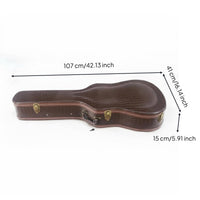 41 Inch Guitar Case Convex Top Hard Shell Guitar Case Zippered Lock Latch