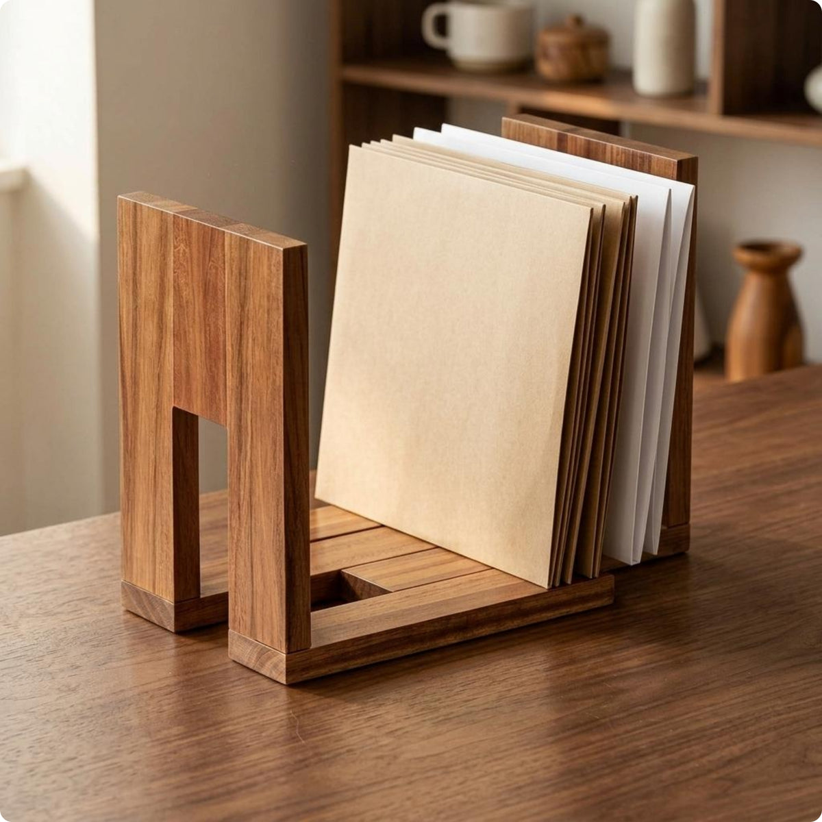 Adjustable Desk Rack Solid Wood Wooden Storage Rack Eco-Friendly