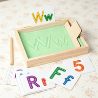 Educational Sand Writing Tray Shallow Wooden Sand Writing Tray Even Edges