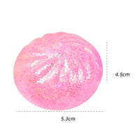 12 Pieces Bun-Shaped Stress Toy Display Storage Steamed Bun Squishy Non-Sticky