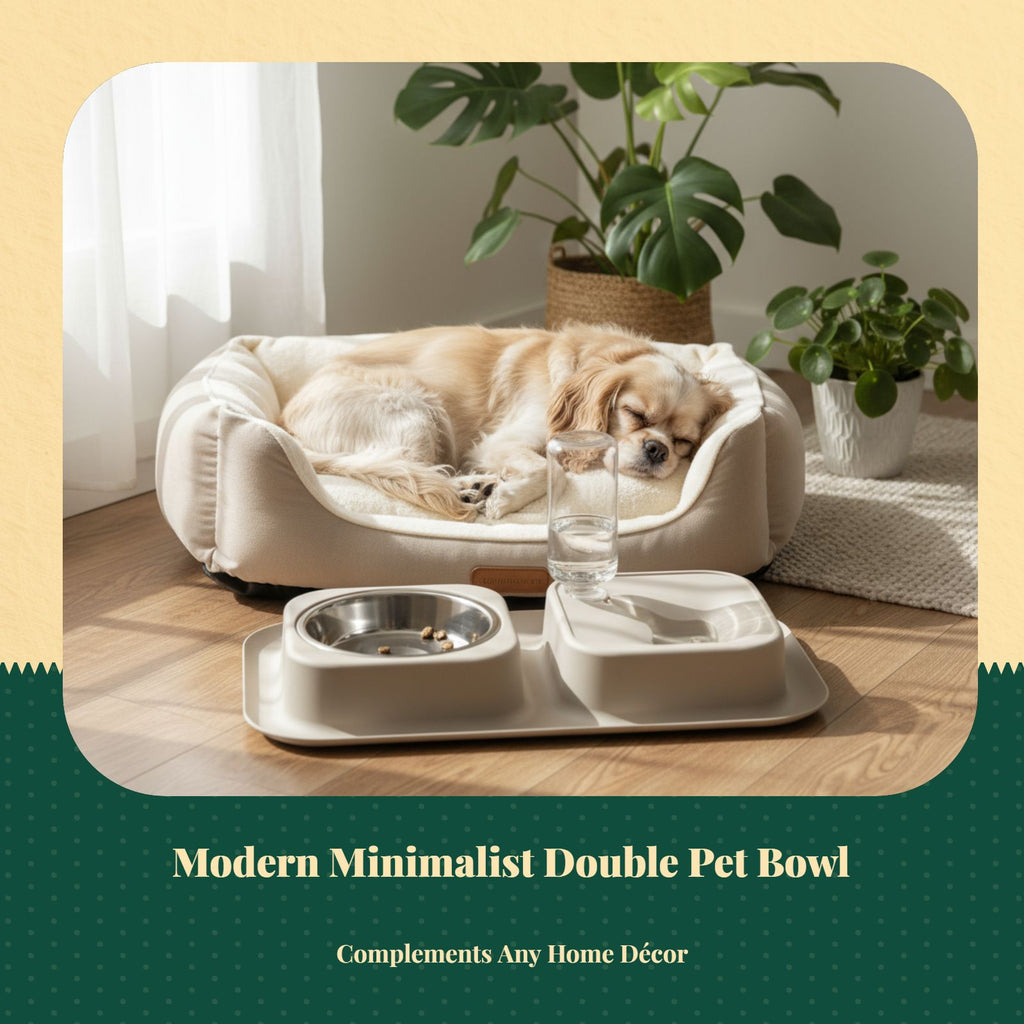Spill-resistant dual pet feeder