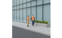 2 Pieces Miniature Figure Group Standing Poses Miniature Scene Prop Detailed