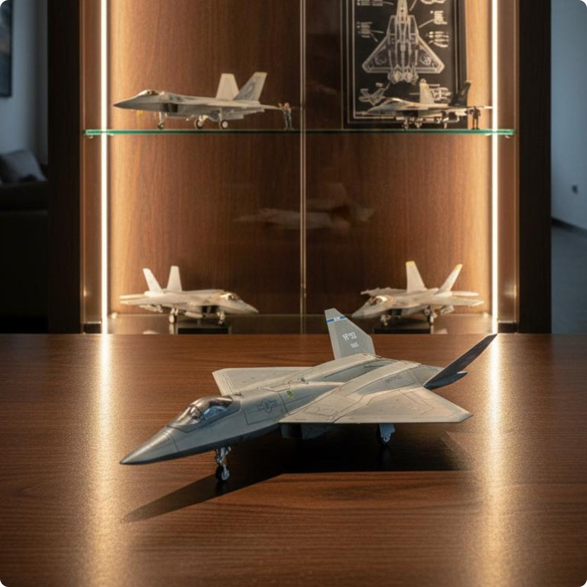YF-23 Model Plane Glue-No-Glue Low-Observable Fighter Model Easy Assembly