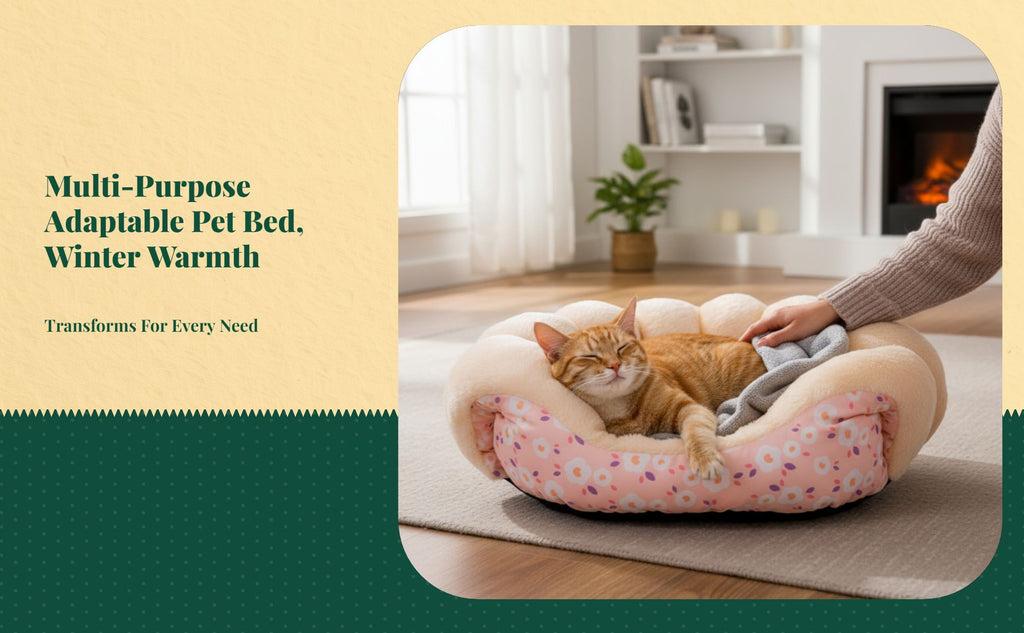 Cat Bed, Cozy Plush Sofa, Enclosed Dog Bed, Removable Pad