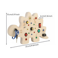 LED Busy Board Child-Safe Child-Centered Skills Board Improves Hand-Eye