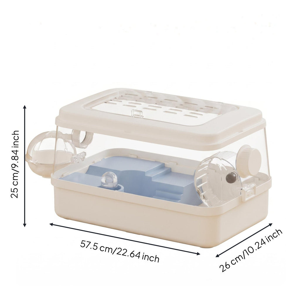 Acrylic Hamster Enclosure Clear Body Small Pet Housing Easy Clean