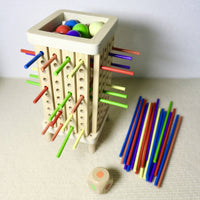 And Hexagonal Block Game Colored Sticks Wooden Structure Game Fine Motor Skills Kids Activity
