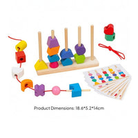 Wooden Shape Matching Toy Vertical Pegs Sorting Game Fine Movement Skills