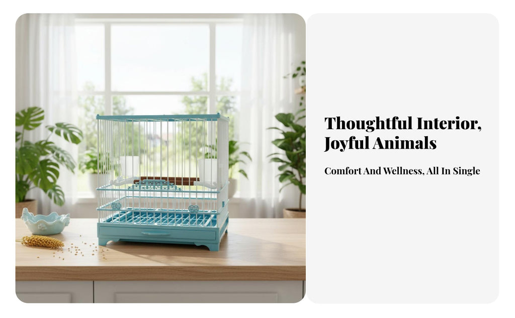 Square Finch housing Narrow Wire Spacing avian Housing reliable-latch for Indoors, Home