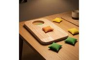 Sandbag Tossing Board Natural Wood Wooden Throwing Board Canvas for Children