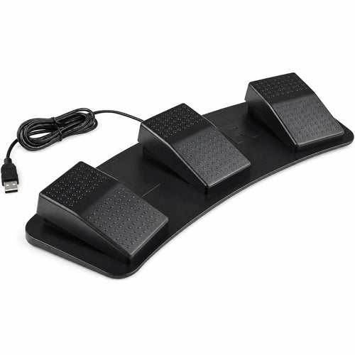 USB Foot Pedal Controller Ergonomic Design 3-Pedal Foot Switch High Precision