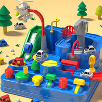 Multitiered Car Playset with Ramp Toy Vehicle Course Set Interactive