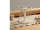 Stackable Display Case Clear View Rotating Keychain Display Dustproof Transparent Hanging Charm Organizer for Desktop