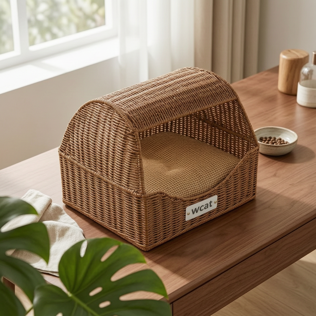Drawer Type Pet Bed Breathable Semi Enclosed Feline Bed Cozy for Cats
