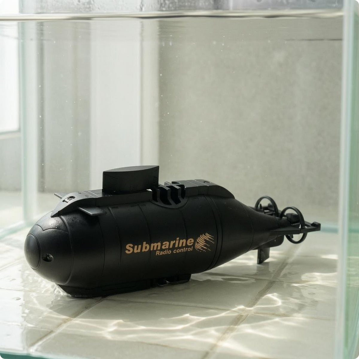 Handheld Control Undersea Craft Streamlined RC Sub Toy Printed Graphics