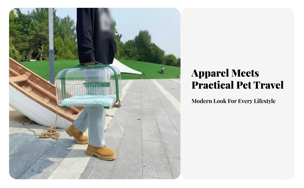 2-Tier Pet Trolley Transparent View pet Equipment two-level Design