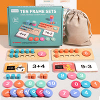 Ten-Frame Counting Toy Sturdy Counting and Math Set Place Value for Children