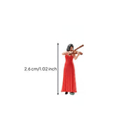 1/64 Scale Musician Figure Detailed Miniature Saxophone Player Hand Painted Tiny Orchestra Member Figurine for Model Car Displays, Sand Tables