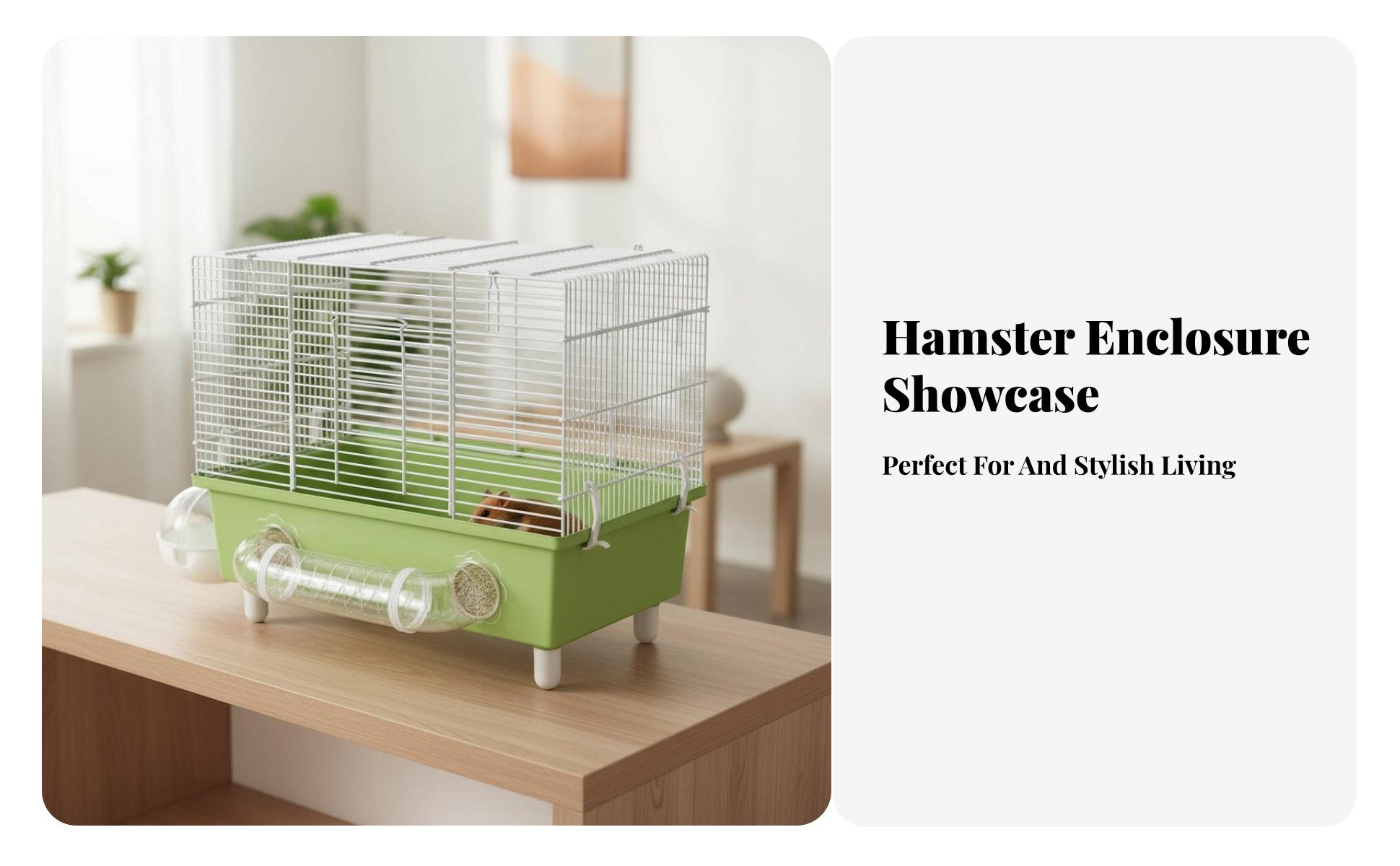 2-Story Hamster House Kit Easy entry Multitier Pet enclosure Includes Play Tubes