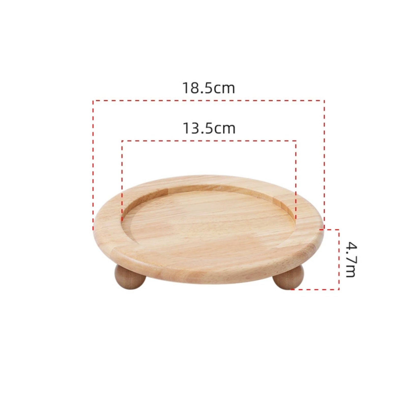 Wooden Pet Bowl Stand Rounded Top Feeding Table Fixed Height