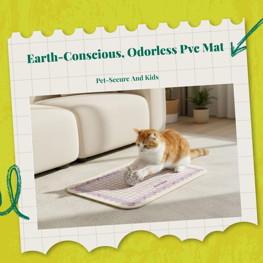 Pet Feeding Mat, Waterproof Placemat, Raised Border, Easy to Clean, Non-Slip, Cat and Dog Bowl Mat