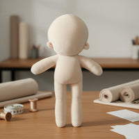 DIY Doll Supple Soft Velvet Textile Faceless Stuffed Figure for Crafters, Hobbyists