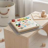 Drum Set Busy Board Interactive Wooden Busy Board Sensory Play for Children