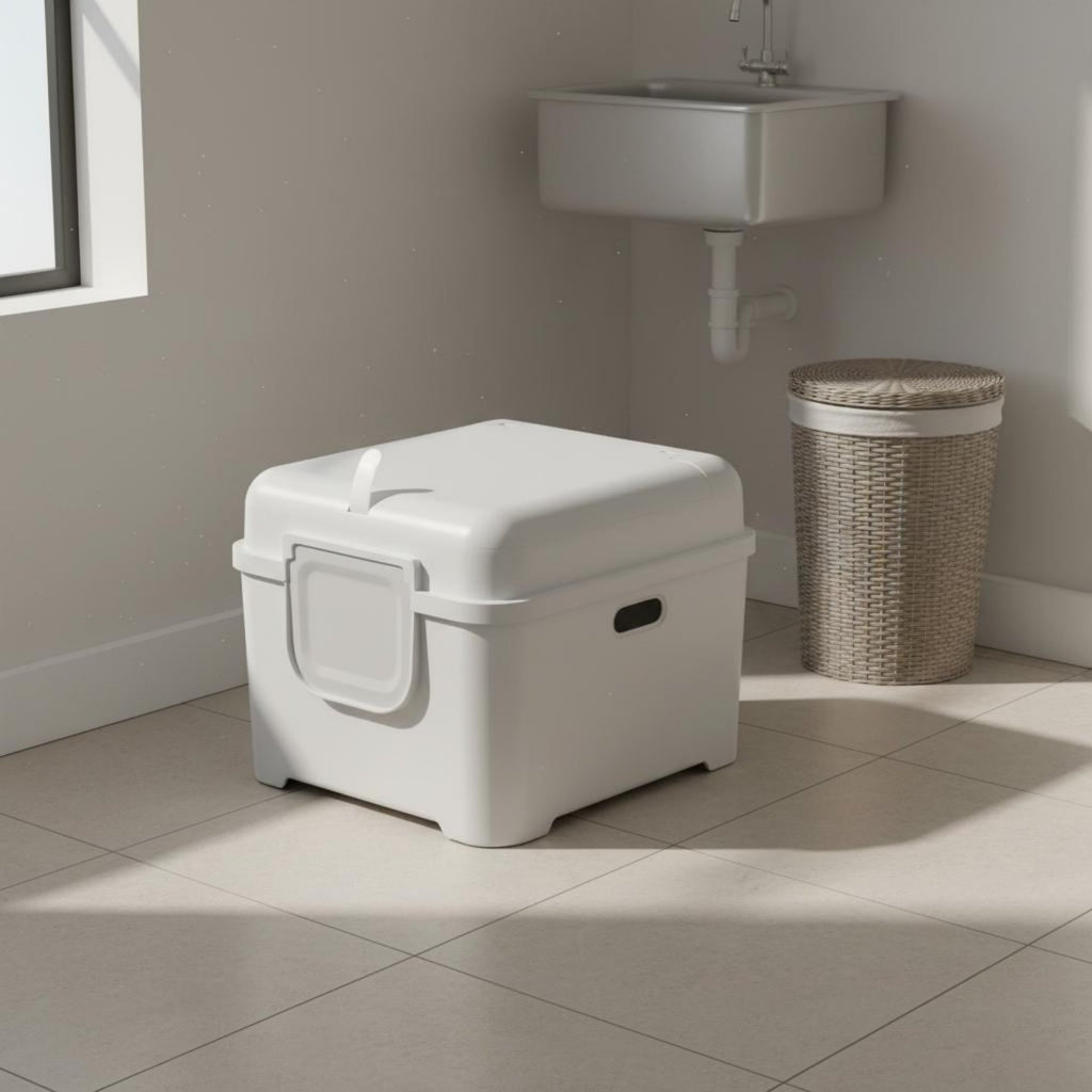 Extra Large Cat Waste Container Privacy Cover Enclosed Cat Waste Container Easy to Pet Hygiene Care