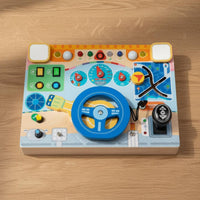 Electronic Steering Wheel Toy Hands-on Learning Interactive Car Dashboard Toy