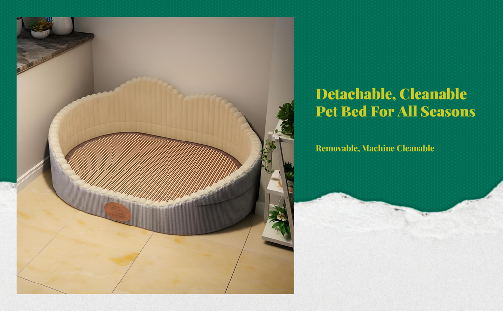 Dog Bed, Removable Cover, Quick-Dry Comfort Mat, Rectangle