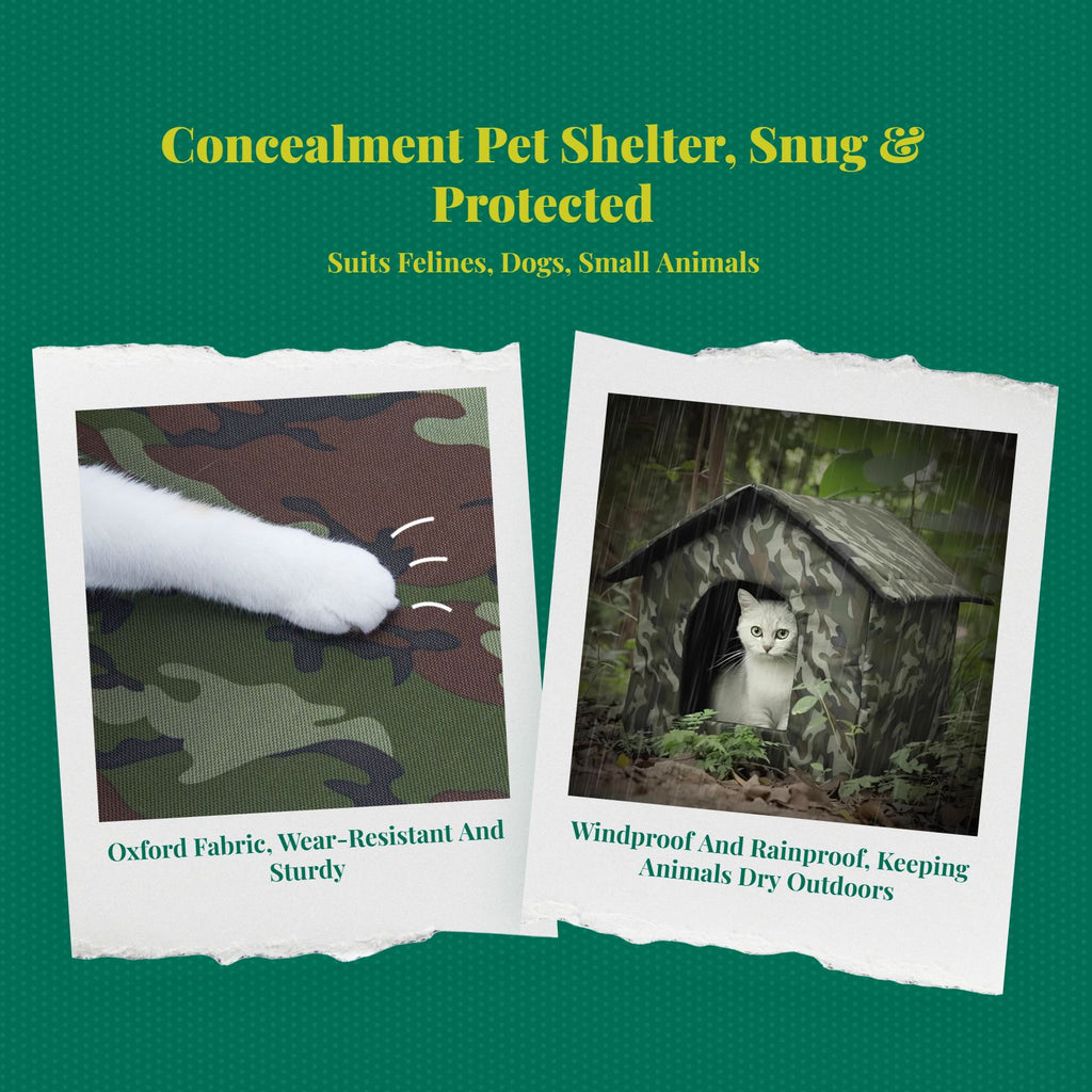 Insulated Outdoor Cat House, Waterproof Pet Shelter