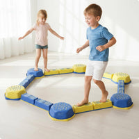 Children's Obstacle Balance Path Portable Kids Stepping Stones Stackable Sensory Stepping Stones for Shared Play