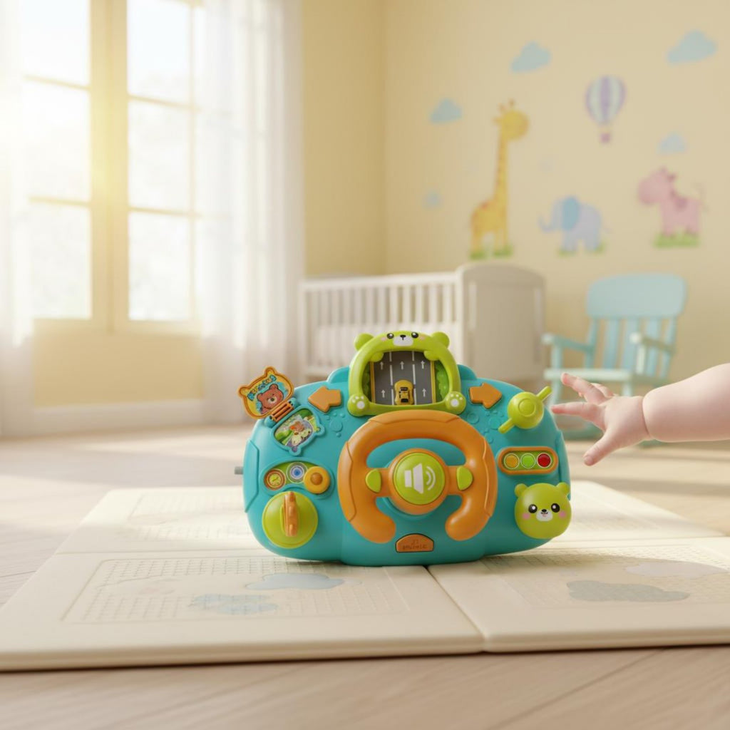 Musical Driving Simulator Toy Educational Musical Steering Wheel Toy for Infants