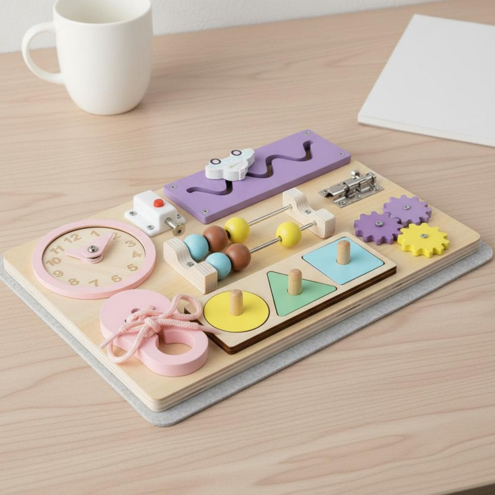 Educational Busy Board Travel Friendly Busy Board for Preschool, Preschoolers