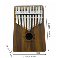 Acacia Wood Kalimba Easy to Learn 17-Key Kalimba Gift Set for Travel, Beginners