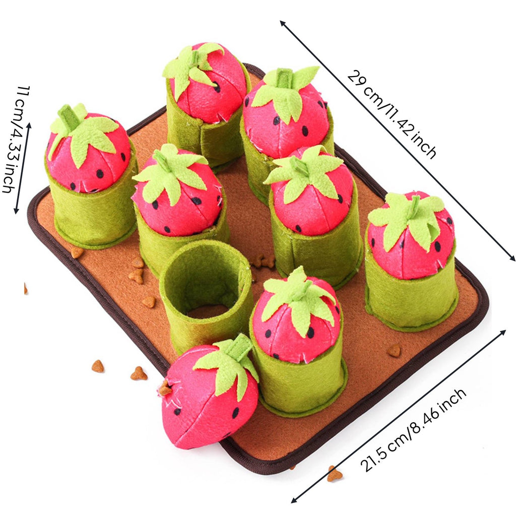 Strawberry Snuffle Mat Mental Stimulation Soft Food Hiding Dog Toy